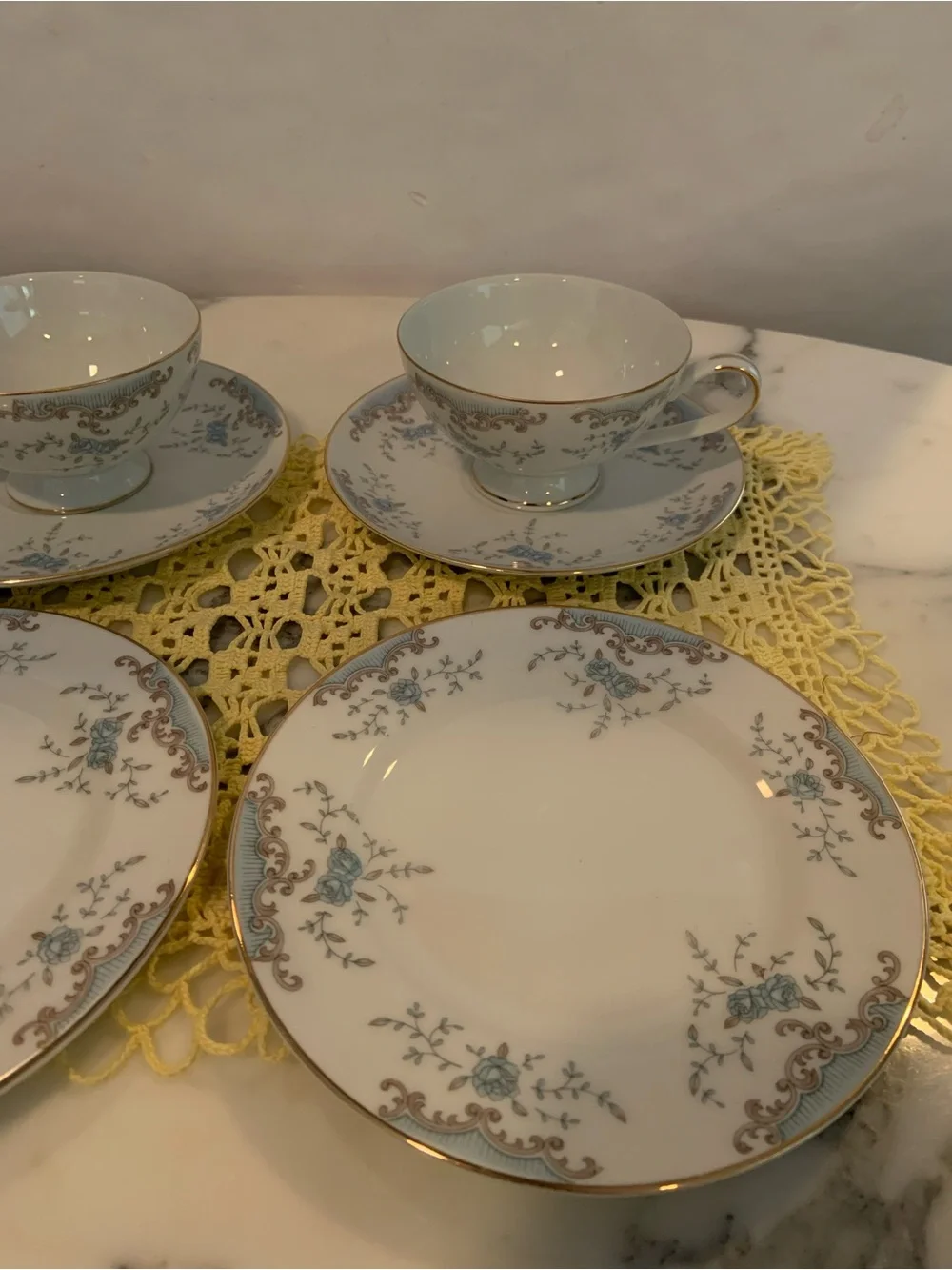 Vintage Imperial China Seville 5303 Tea Set Teacups Saucers Plates